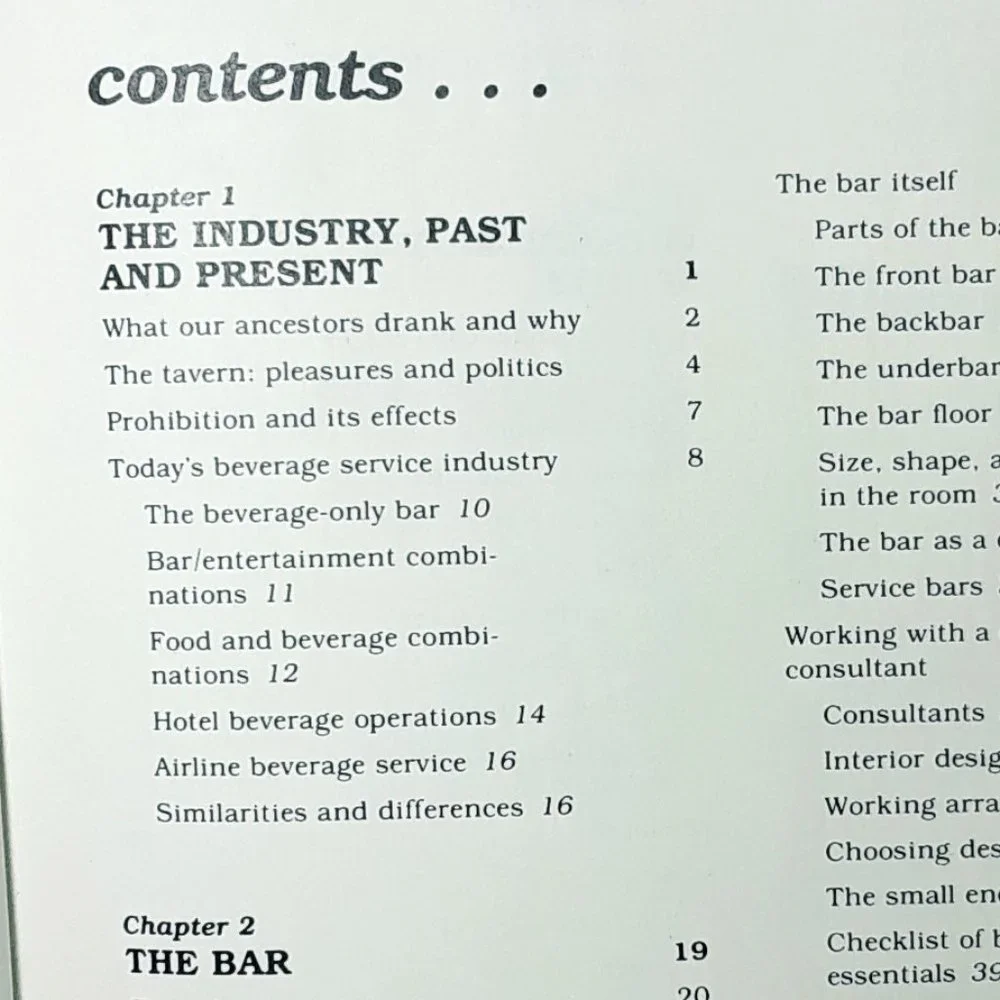 💜 The Bar & Beverage Hardback Book Basics of Profitable Management Vintage Book